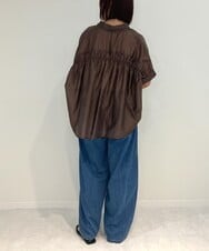 ZMLJB04150 al'aise modulation(アレーズモジュレーション) バレルレッグワイドデニムパンツ ライトブルー