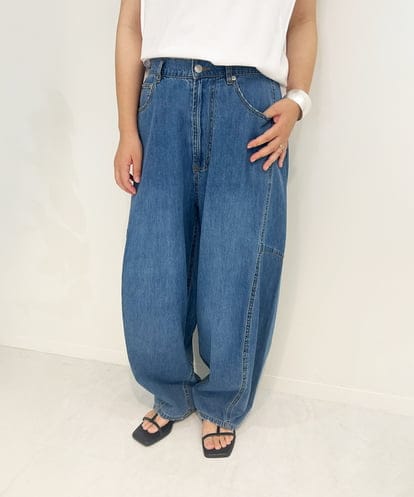 ZMLJB04150 al'aise modulation バレルレッグワイドデニムパンツ