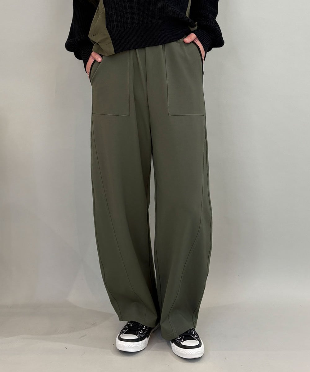 ZMLJB05128 al'aise modulation カーブフォルムストレッチイージーパンツ