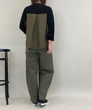 ZMLJB05128 al'aise modulation(アレーズモジュレーション) カーブフォルムストレッチイージーパンツ カーキ