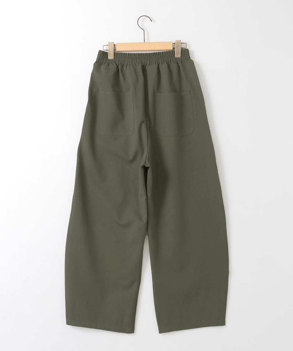 ZMLJB05128 al'aise modulation(アレーズモジュレーション) カーブフォルムストレッチイージーパンツ カーキ