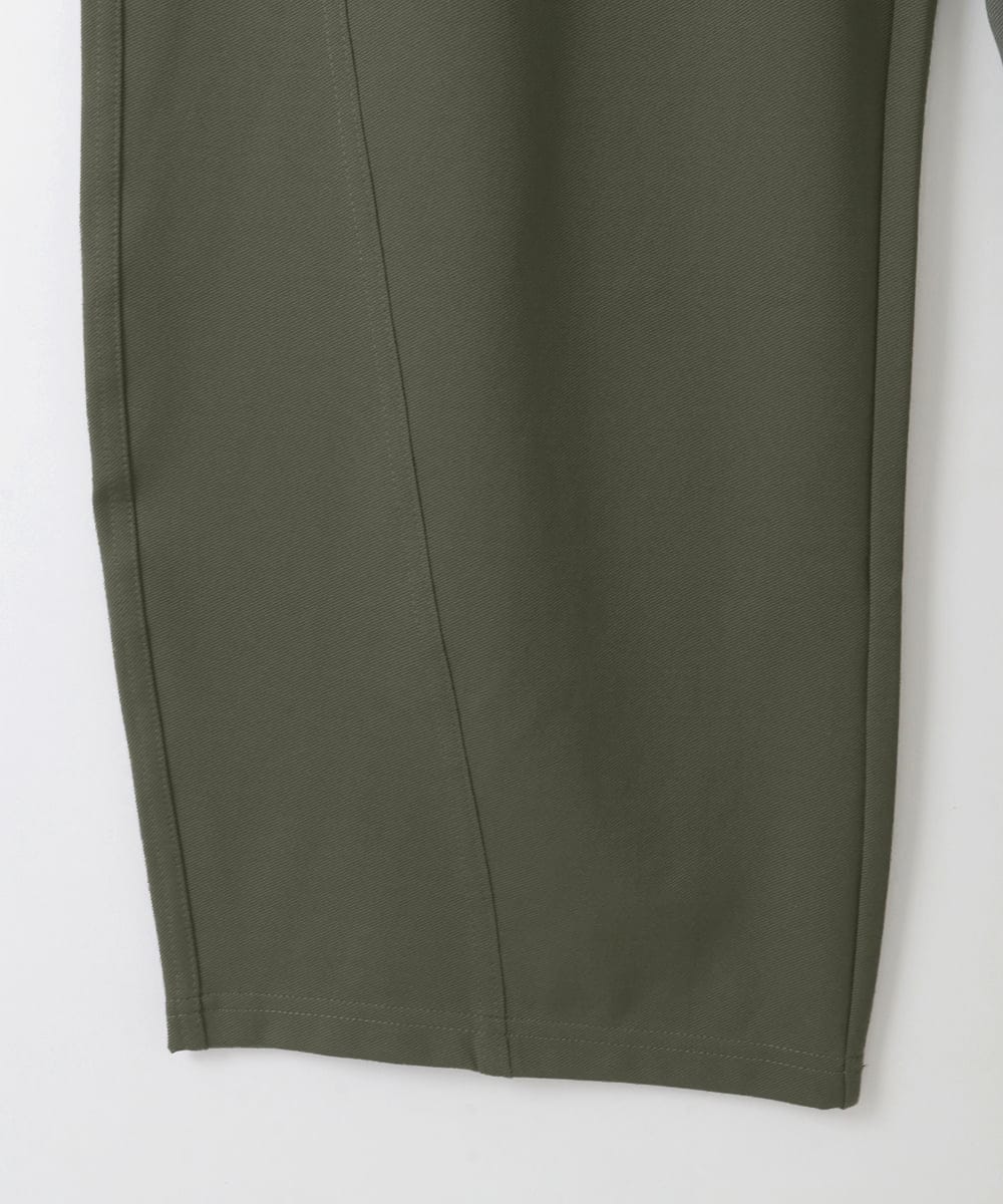 ZMLJB05128 al'aise modulation(アレーズモジュレーション) カーブフォルムストレッチイージーパンツ カーキ