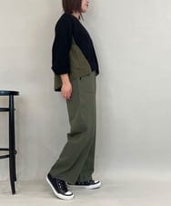 ZMLJB05128 al'aise modulation(アレーズモジュレーション) カーブフォルムストレッチイージーパンツ カーキ