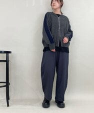 ZMLJB05128 al'aise modulation(アレーズモジュレーション) カーブフォルムストレッチイージーパンツ ダークグレー