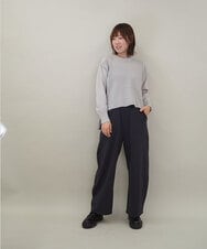 ZMLJB05128 al'aise modulation(アレーズモジュレーション) カーブフォルムストレッチイージーパンツ ダークグレー