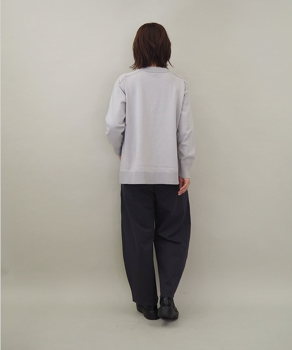 ZMLJB05128 al'aise modulation(アレーズモジュレーション) カーブフォルムストレッチイージーパンツ ダークグレー