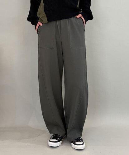 ZMLJB05128 al'aise modulation カーブフォルムストレッチイージーパンツ