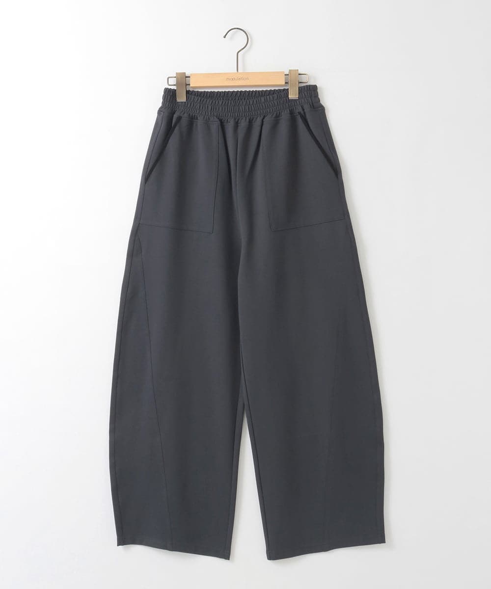 ZMLJB05128 al'aise modulation(アレーズモジュレーション) カーブフォルムストレッチイージーパンツ ダークグレー