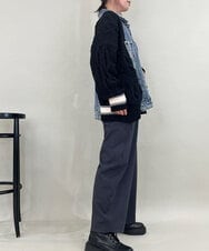 ZMLJB05128 al'aise modulation(アレーズモジュレーション) カーブフォルムストレッチイージーパンツ ダークグレー