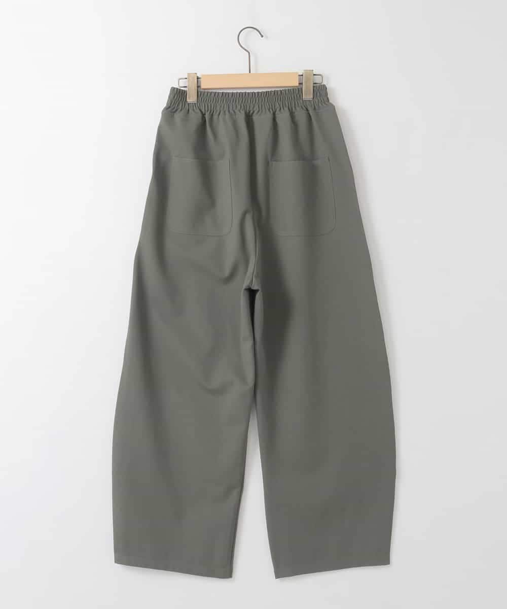 ZMLJB05128 al'aise modulation(アレーズモジュレーション) カーブフォルムストレッチイージーパンツ カーキ