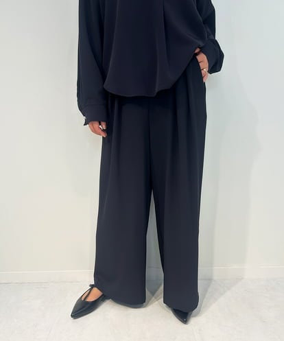 ZMLJB08098 al'aise modulation 【セットアップ対応・洗える】ツータックイージーワイドパンツ