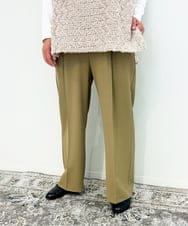 ZMLJB09090 al'aise modulation(アレーズモジュレーション) 【セットアップ対応・洗える】センタープレスイージーワイドパンツ ベージュ