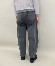 ZMLJB11145 al'aise modulation(アレーズモジュレーション) ジョイントデザインバレルレッグパンツ ブラック