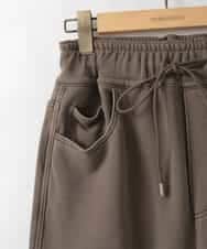 ZMLJB11145 al'aise modulation(アレーズモジュレーション) ジョイントデザインバレルレッグパンツ ブラウン