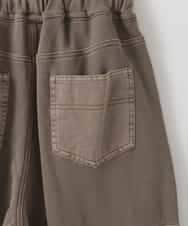 ZMLJB11145 al'aise modulation(アレーズモジュレーション) ジョイントデザインバレルレッグパンツ ブラウン