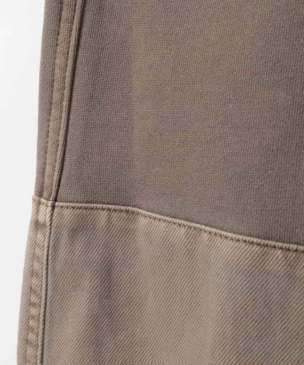 ZMLJB11145 al'aise modulation(アレーズモジュレーション) ジョイントデザインバレルレッグパンツ ブラウン