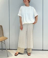 ZMLJB12109 al'aise modulation(アレーズモジュレーション) レースレイヤードパンツ ベージュ