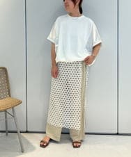 ZMLJB12109 al'aise modulation(アレーズモジュレーション) レースレイヤードパンツ ベージュ