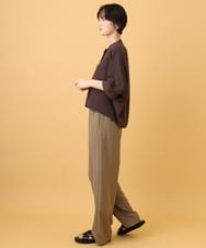 ZMLJE07130 al'aise modulation(アレーズモジュレーション) ウエストシャーリングワイドパンツ ベージュ