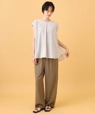 ZMLJE07130 al'aise modulation(アレーズモジュレーション) ウエストシャーリングワイドパンツ ベージュ
