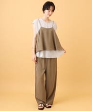 ZMLJE07130 al'aise modulation(アレーズモジュレーション) ウエストシャーリングワイドパンツ ベージュ