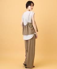 ZMLJE07130 al'aise modulation(アレーズモジュレーション) ウエストシャーリングワイドパンツ ベージュ