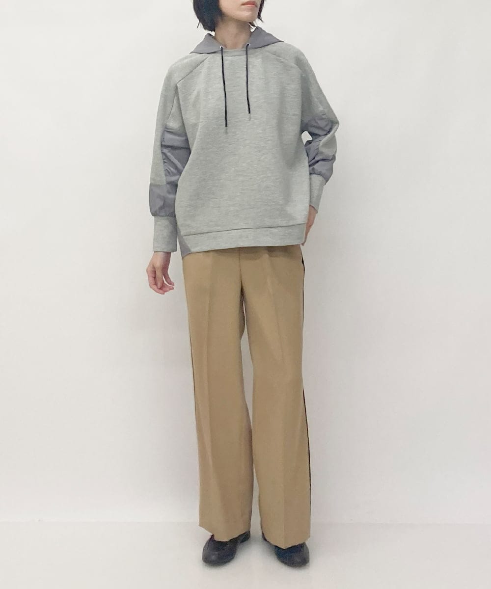 ZMLJT04150 al'aise modulation(アレーズモジュレーション) 【日本製】センタープレスラインパンツ ベージュ