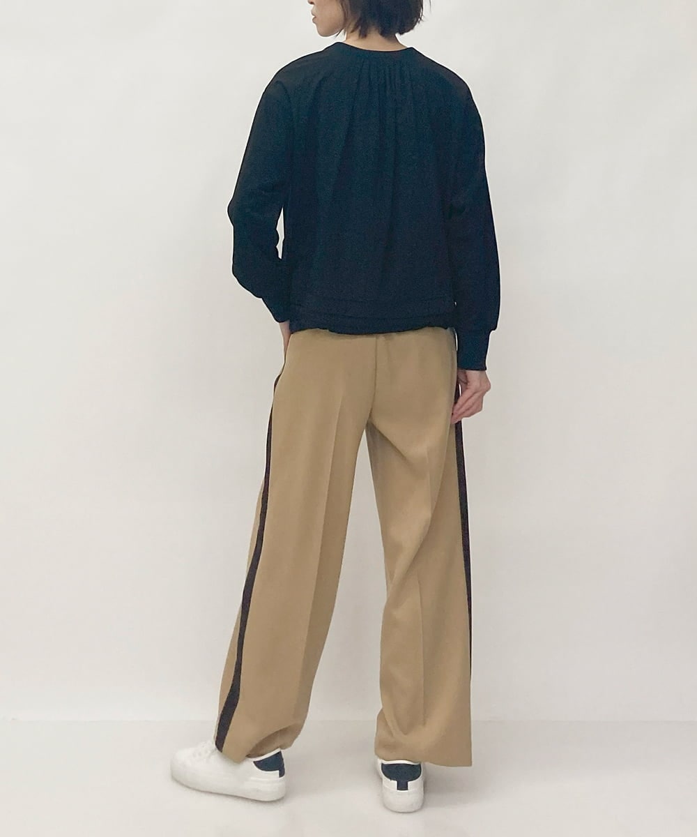 ZMLJT04150 al'aise modulation(アレーズモジュレーション) 【日本製】センタープレスラインパンツ ベージュ