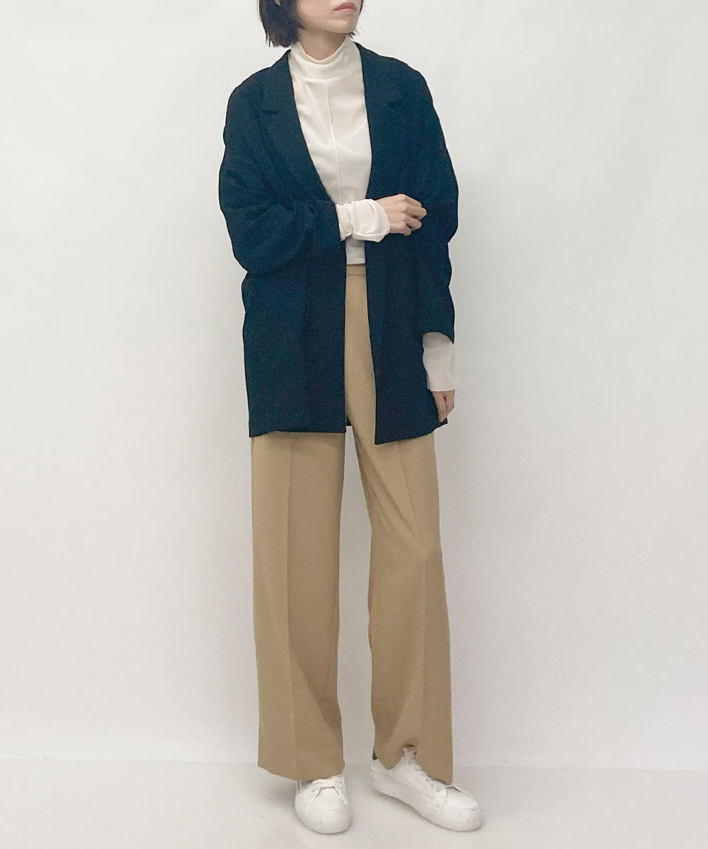 ZMLJT04150 al'aise modulation(アレーズモジュレーション) 【日本製】センタープレスラインパンツ ベージュ