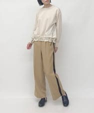 ZMLJT04150 al'aise modulation(アレーズモジュレーション) 【日本製】センタープレスラインパンツ ベージュ