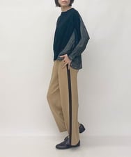 ZMLJT04150 al'aise modulation(アレーズモジュレーション) 【日本製】センタープレスラインパンツ ベージュ