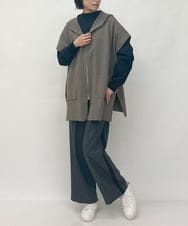 ZMLJT04150 al'aise modulation(アレーズモジュレーション) 【日本製】センタープレスラインパンツ グレー