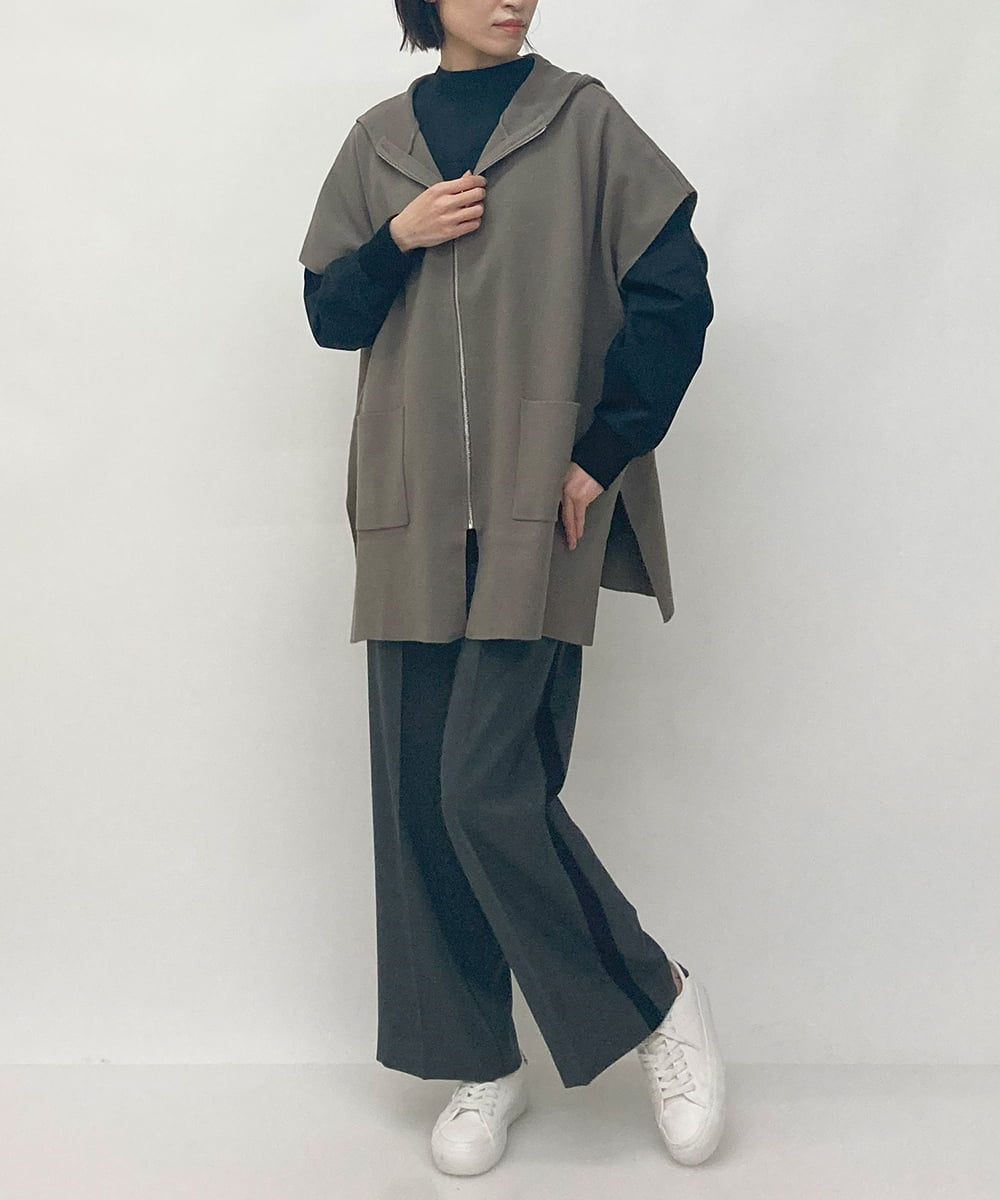 ZMLJT04150 al'aise modulation(アレーズモジュレーション) 【日本製】センタープレスラインパンツ グレー