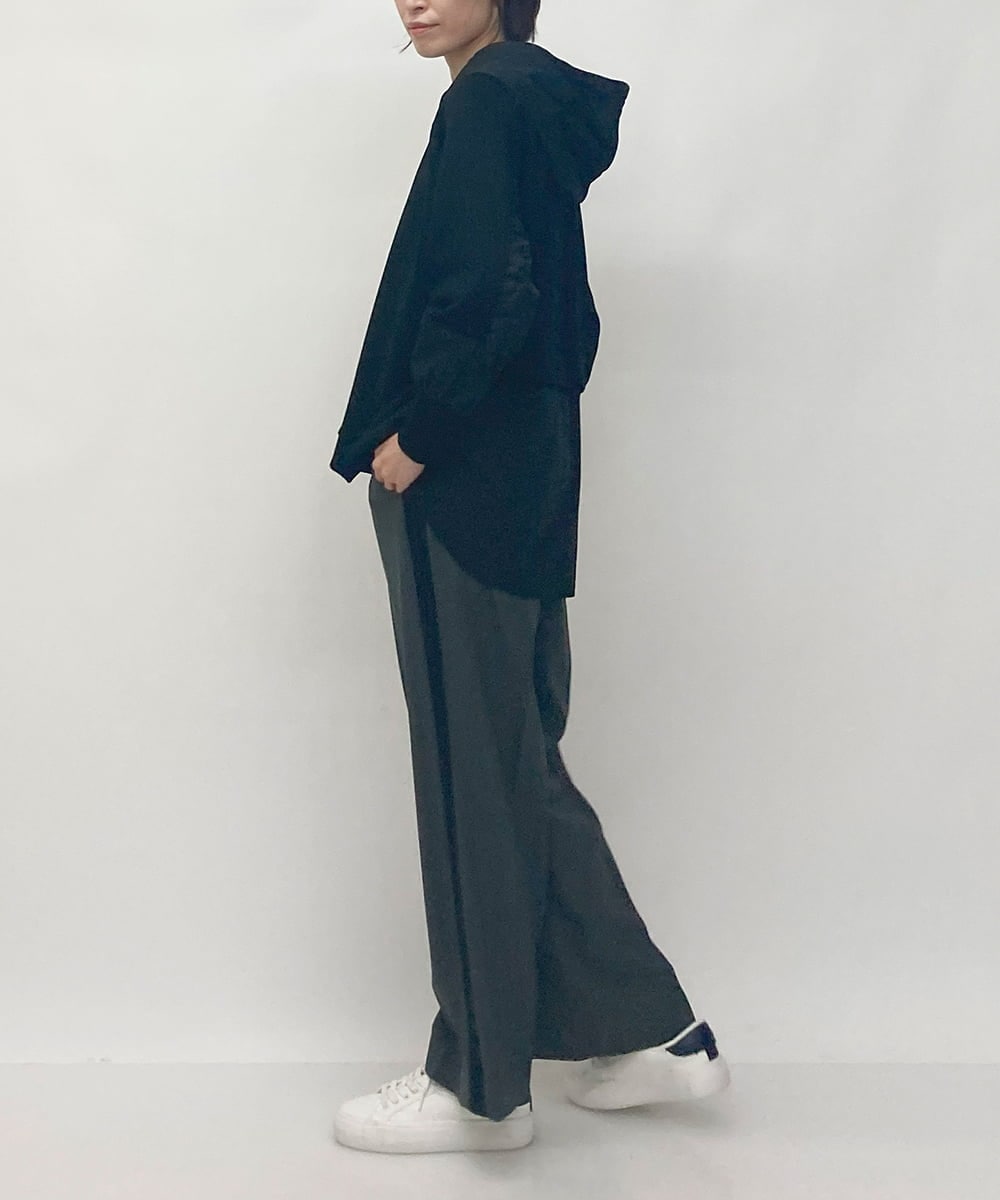 ZMLJT04150 al'aise modulation(アレーズモジュレーション) 【日本製】センタープレスラインパンツ グレー