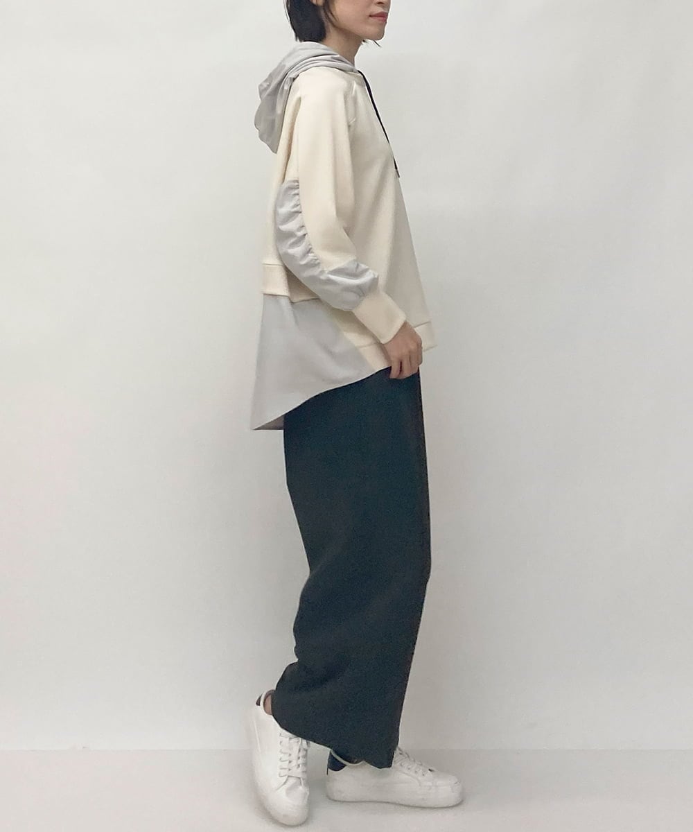 ZMLJT04150 al'aise modulation(アレーズモジュレーション) 【日本製】センタープレスラインパンツ グレー