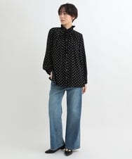 ZMLTB42140 al'aise modulation(アレーズモジュレーション) リラクシーワイドデニムパンツ ライトブルー