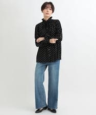 ZMLTB42140 al'aise modulation(アレーズモジュレーション) リラクシーワイドデニムパンツ ライトブルー