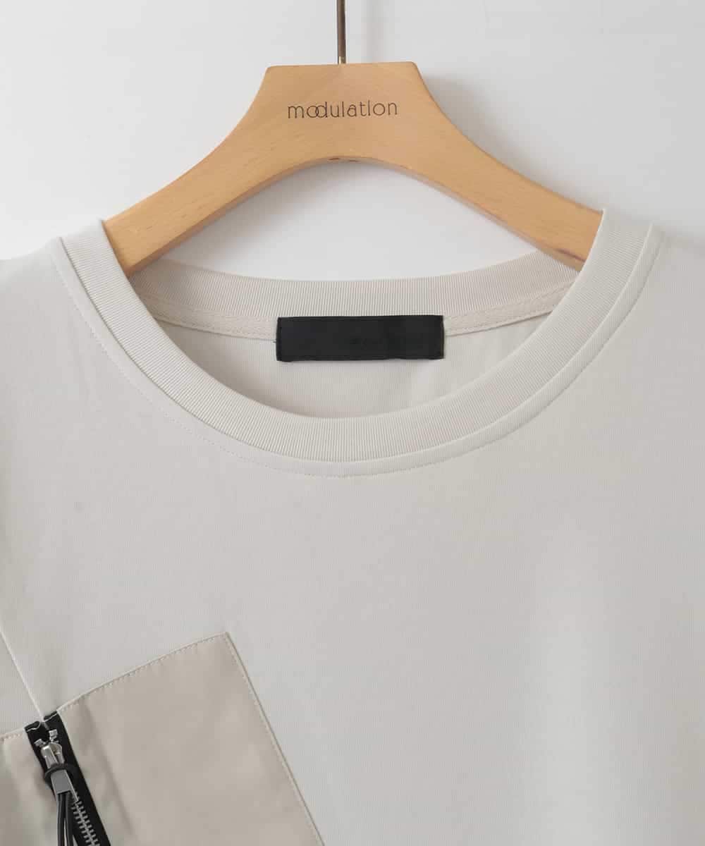 ZMNGE10170 al'aise modulation(アレーズモジュレーション) ジップデザインセットアップ アイボリー