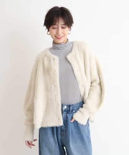 ZMSAB30189  フェザーヤーンコーディガン