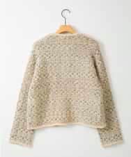 ZMSAE20240 al'aise modulation(アレーズモジュレーション) MIXヤーンツイードニットジャケット ベージュ