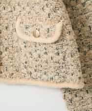 ZMSAE20240 al'aise modulation(アレーズモジュレーション) MIXヤーンツイードニットジャケット ベージュ