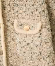 ZMSAE20240 al'aise modulation(アレーズモジュレーション) MIXヤーンツイードニットジャケット ベージュ