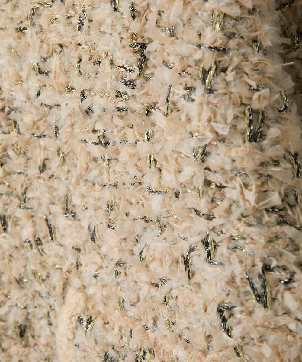 ZMSAE20240 al'aise modulation(アレーズモジュレーション) MIXヤーンツイードニットジャケット ベージュ