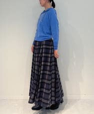 ZMSAE22140 al'aise modulation(アレーズモジュレーション) 【洗える】ラメポイントフーディージップパーカー ブルー