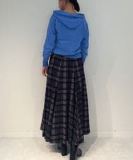 ZMSAE22140 al'aise modulation(アレーズモジュレーション) 【洗える】ラメポイントフーディージップパーカー ブルー