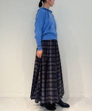 ZMSAE22140 al'aise modulation(アレーズモジュレーション) 【洗える】ラメポイントフーディージップパーカー ブルー