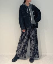 ZMSAE22140 al'aise modulation(アレーズモジュレーション) 【洗える】ラメポイントフーディージップパーカー グレー