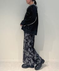 ZMSAE22140 al'aise modulation(アレーズモジュレーション) 【洗える】ラメポイントフーディージップパーカー グレー