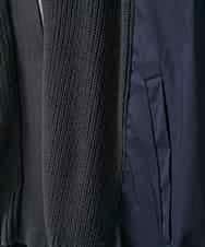 ZMSAE24140 al'aise modulation(アレーズモジュレーション) 【洗える】ニットジョイントデザインブルゾン ダークグレー