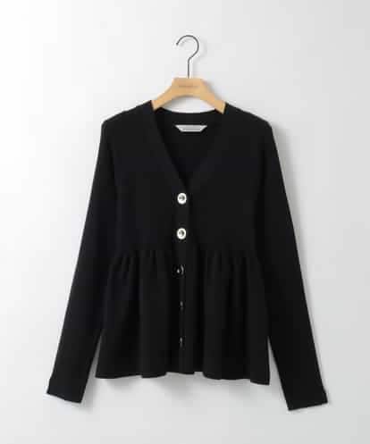 ZMSAE25150 al'aise modulation リブニットペプラムカーディガン